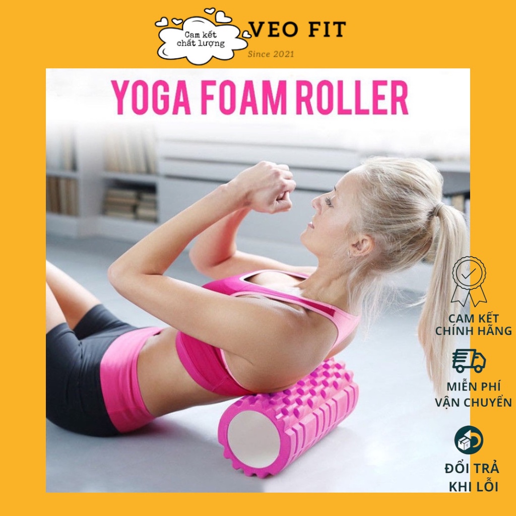 Con Lăn Yoga Foam Roller Giãn Cơ Massage Sau Tập Gym Thể Thao - Ống Trụ Lăn Xốp Cao Cấp