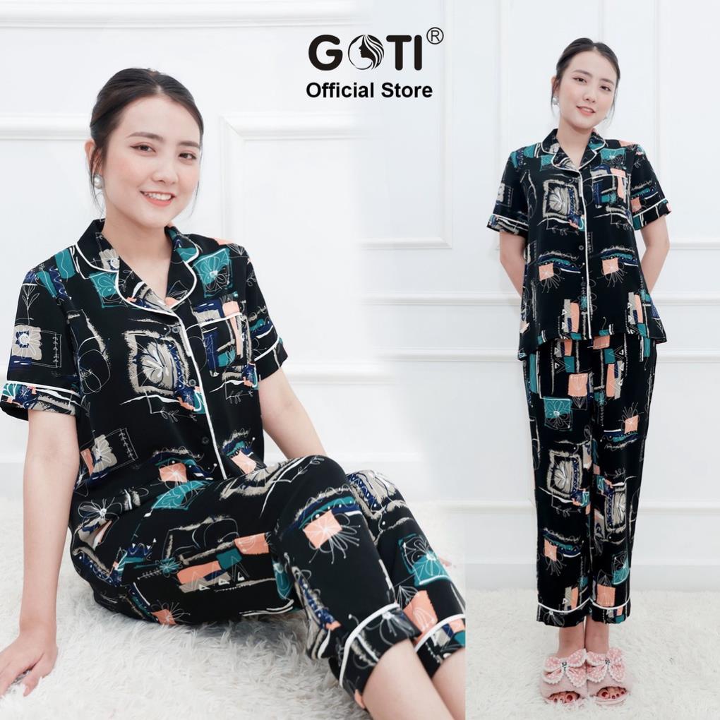 Đồ Bộ Trung Niên Nữ Pijama Chất Lụa Cao Cấp Tay Ngắn Phối Nẹp Siêu Mát Mặc Xuân Hè Thoải Mái Bigsize 3357 3358