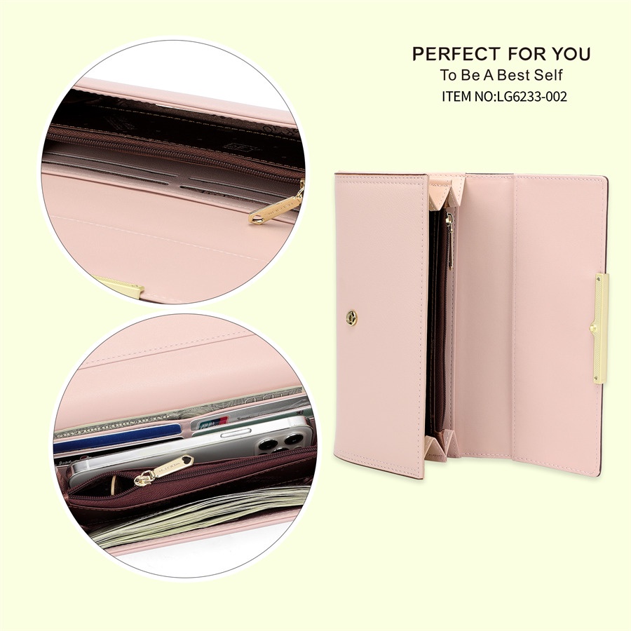 Ví Da Dáng Dài Phong Cách Hàn Quốc Chất Lượng Cao Cho Nữ 6233-002 Perfect For You