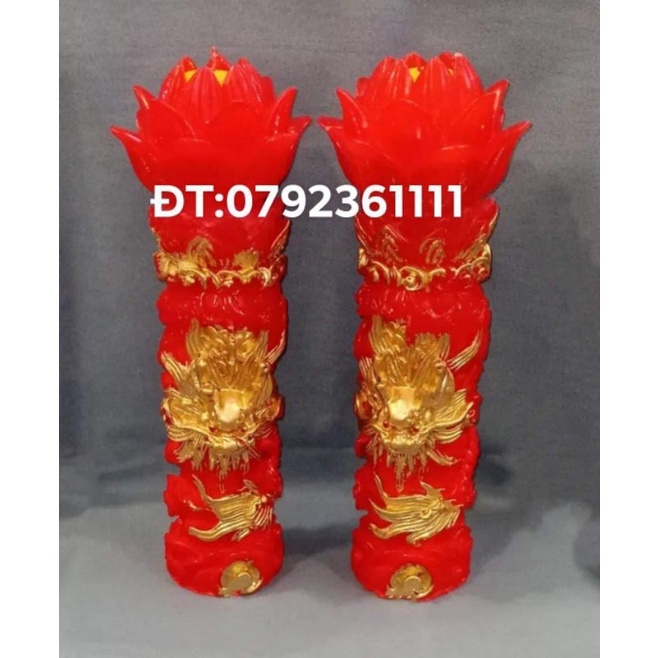 ĐÔI NẾN RỒNG CAO 32CM ĐƯỜNG KÍNH 9CM