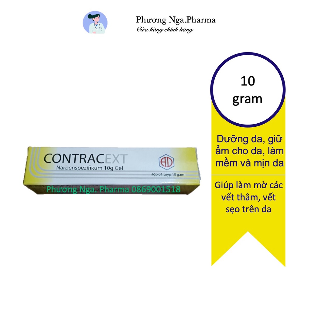 Kem Mờ Sẹo Giảm Thâm CONTRACEXT tube 10g hiệu quả sẹo lồi, sẹo phì đại
