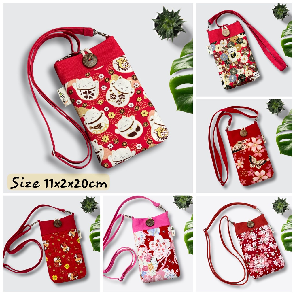 Túi đeo chéo mini vải bố Canvas đựng điện thoại, ví tiền, tiền lẻ...thời trang cute, tiện lợi, may thủ công 100%