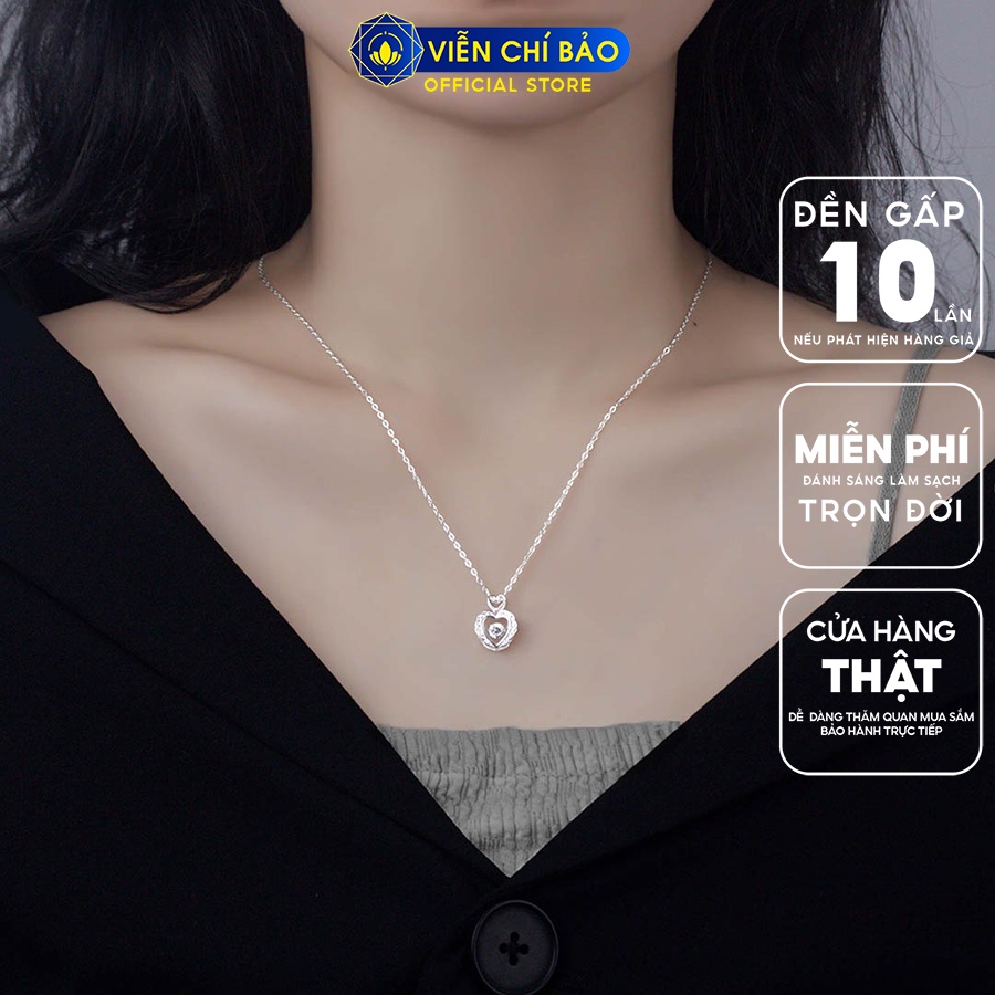 Dây chuyền bạc nữ Sweet Love chất liệu bạc 925 thời trang phụ kiện trang sức Viễn Chí Bảo D000314
