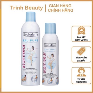 Xịt khoáng Evoluderm Atomiseur Eau Pure dưỡng ẩm cấp nước làm dịu da 400ml-150ml