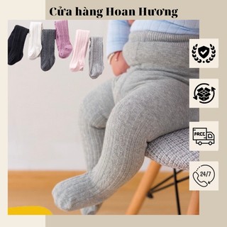 Quần tất len trơn có bàn cho be gái từ 3 tháng đến 6 tuổi