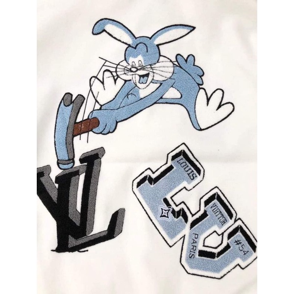 Áo khoác lv trắng thân dạ nỉ phối tay da phiên bản cao cấp mới nhất