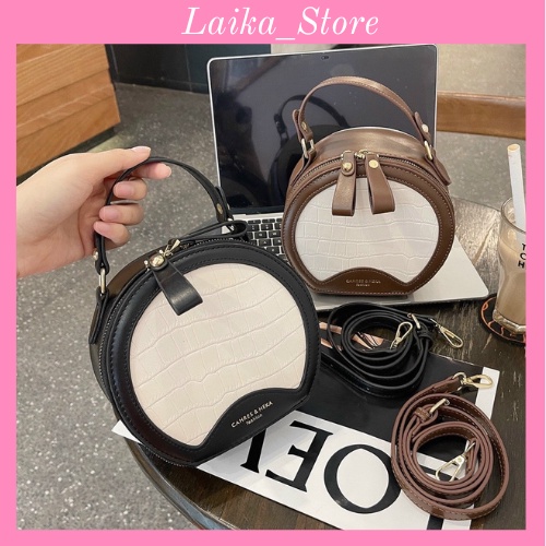 Túi xách nữ dáng tròn túi nữ đeo chéo siêu xinh thiết kế thời trang Hàn Quốc sang trọng cá tính Laika store TDC266