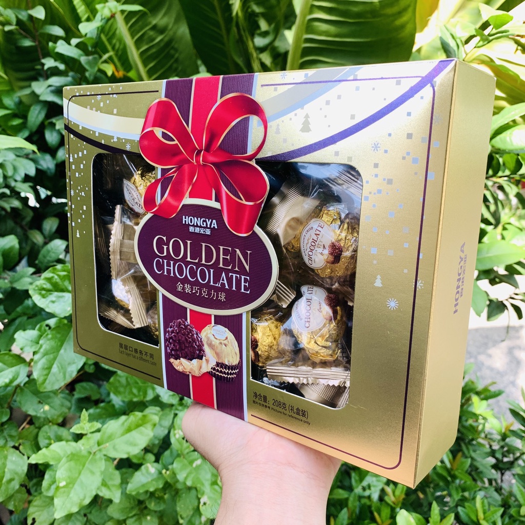 Sô cô la Hộp 300gram 16 Viên - Chocolate GOLDEN