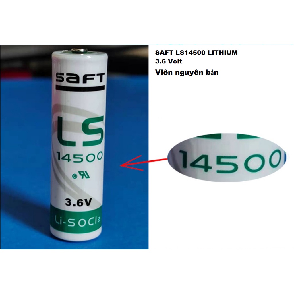 Pin Nuôi Nguồn LS14500 Saft 3.6V Lithium 2600mah Hàng Nhập Khẩu