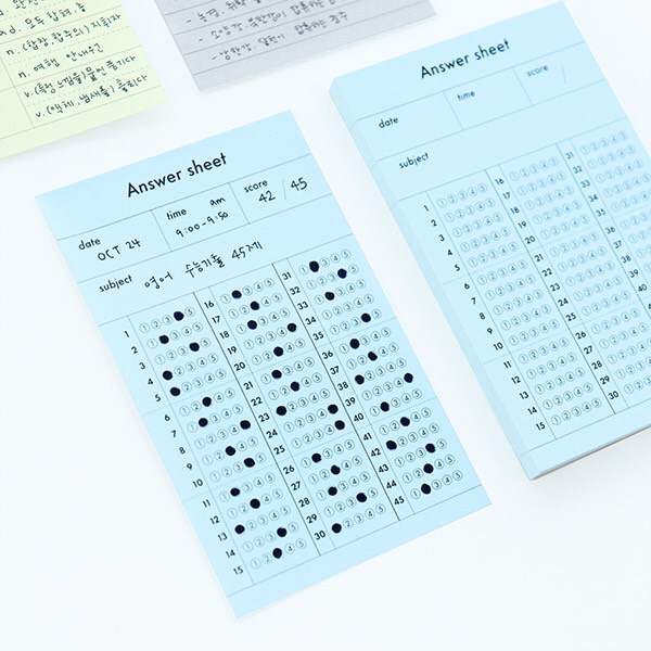 ANSWER SHEET/ PHIẾU TRẢ LỜI TRẮC NGHIỆM DAISO HÀN