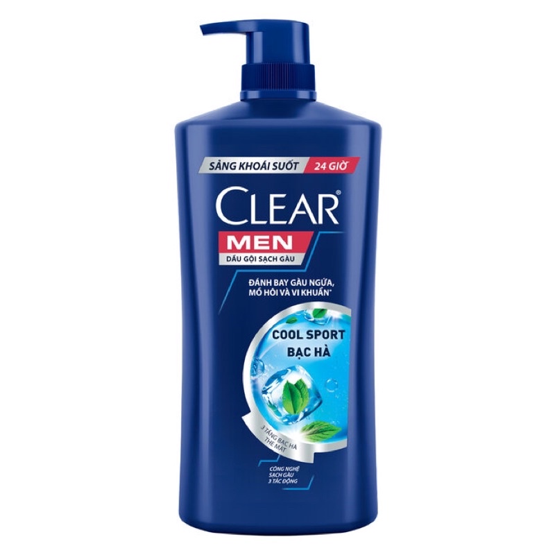 DẦU GỘI CLEAR MEN BẠC HÀ 900g