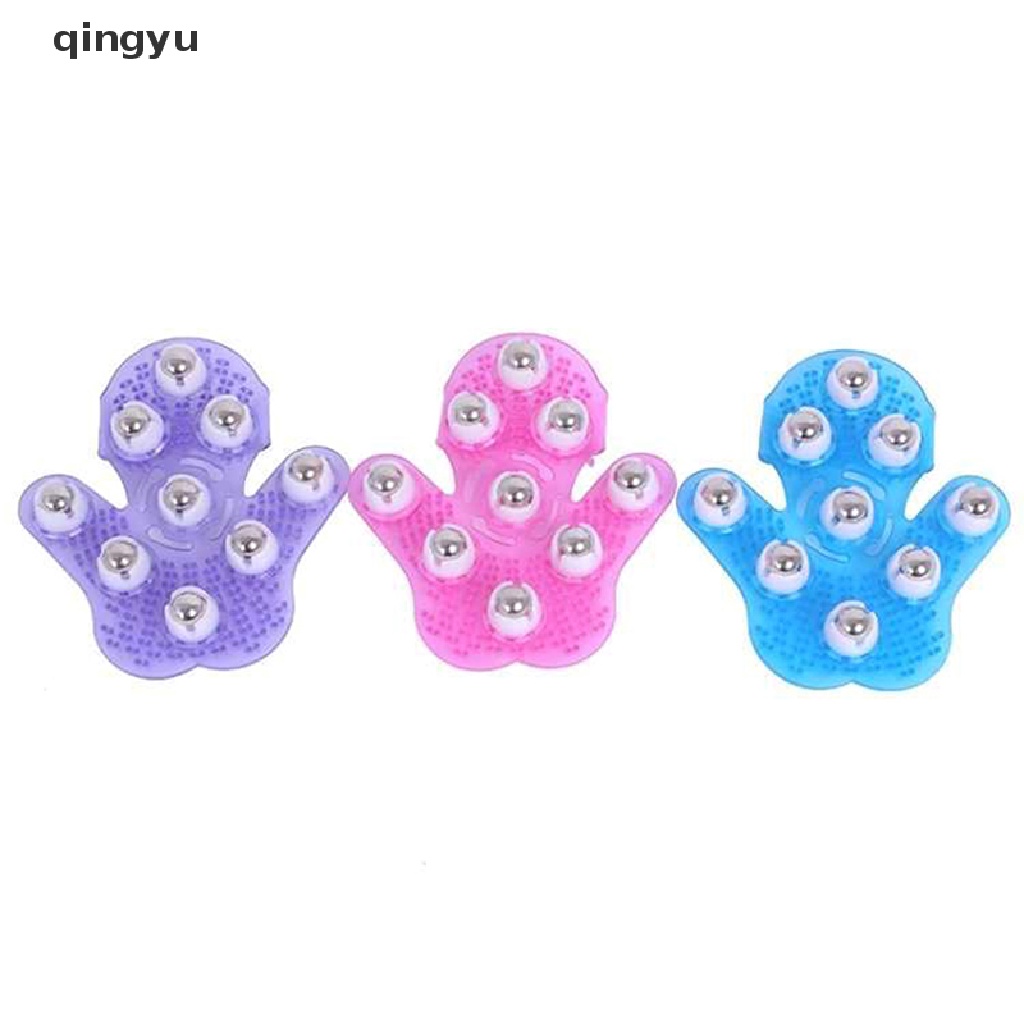 Găng Tay Mát Xa Cơ Thể Hình Bàn Tay Với Con Lăn Kim Loại 9 360 Độ