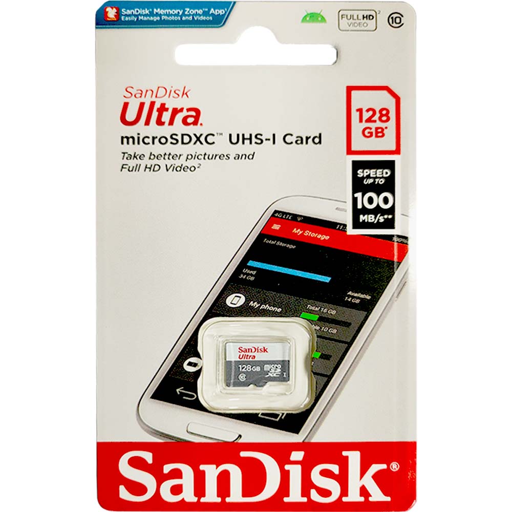 Thẻ Nhớ MicroSDXC SanDisk Ultra 128GB 100MB/s 667x SDSQUNR-128G-GN3MN | BigBuy360 - bigbuy360.vn