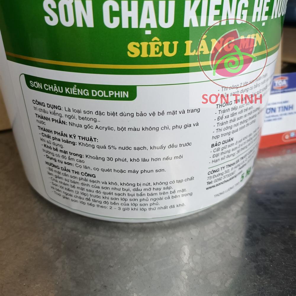 Sơn Lót Kiềm XÁM chậu nước Dolphin Hệ Nước 5kg ( Nhanh Khô, Bền Màu, Láng Mịn )