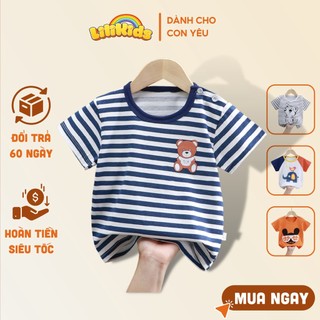 Áo thun bé trai Lilikids, áo phông cotton họa tiết đáng yêu cho bé từ 1-6 tuổi