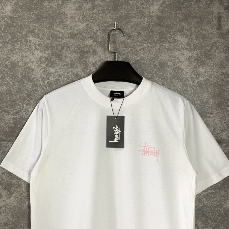 Áo Thun Stusy Basic In màu Unisex vải 100% cotton - Chất liệu dày dặn.