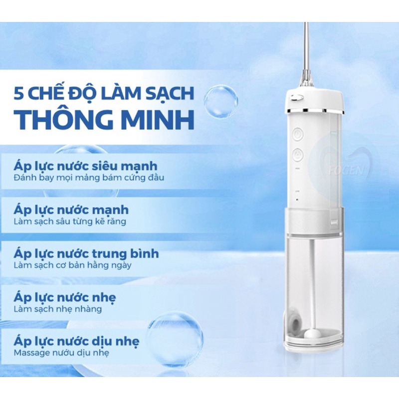 Máy tăm nước cầm tay H2ofloss HF-10 mini , phiên bản siêu nhỏ gọn, siêu mạnh, siêu bền. Vệ sinh răng miệng hoàn hảo