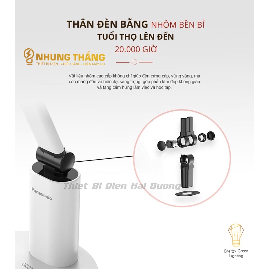Đèn Bàn Led Panasonic HH-LT062319 - Tăng Giảm Độ Sáng - Điều Chỉnh Được Góc Chiếu - Bảo Hành 1 Năm