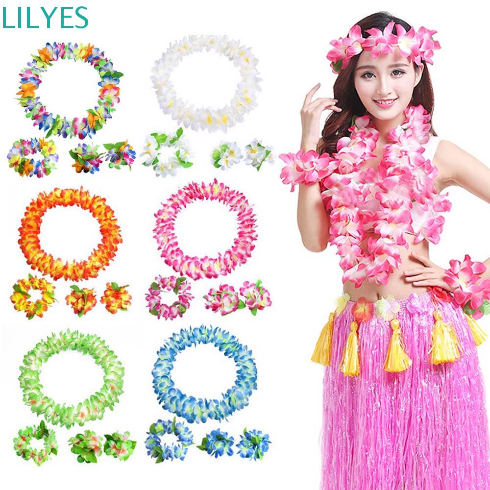 Vòng Cổ Bằng Vải Hoa Nhân Tạo Phong Cách Hawaii Thời Trang Cho Nữ