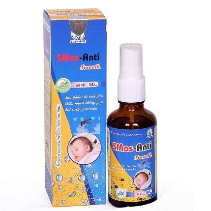 Tinh Dầu Chống Muỗi SMos- Anti : Bảo Vệ An Toàn Cho Bé 3 tháng tuổi Chai ( 50ml )