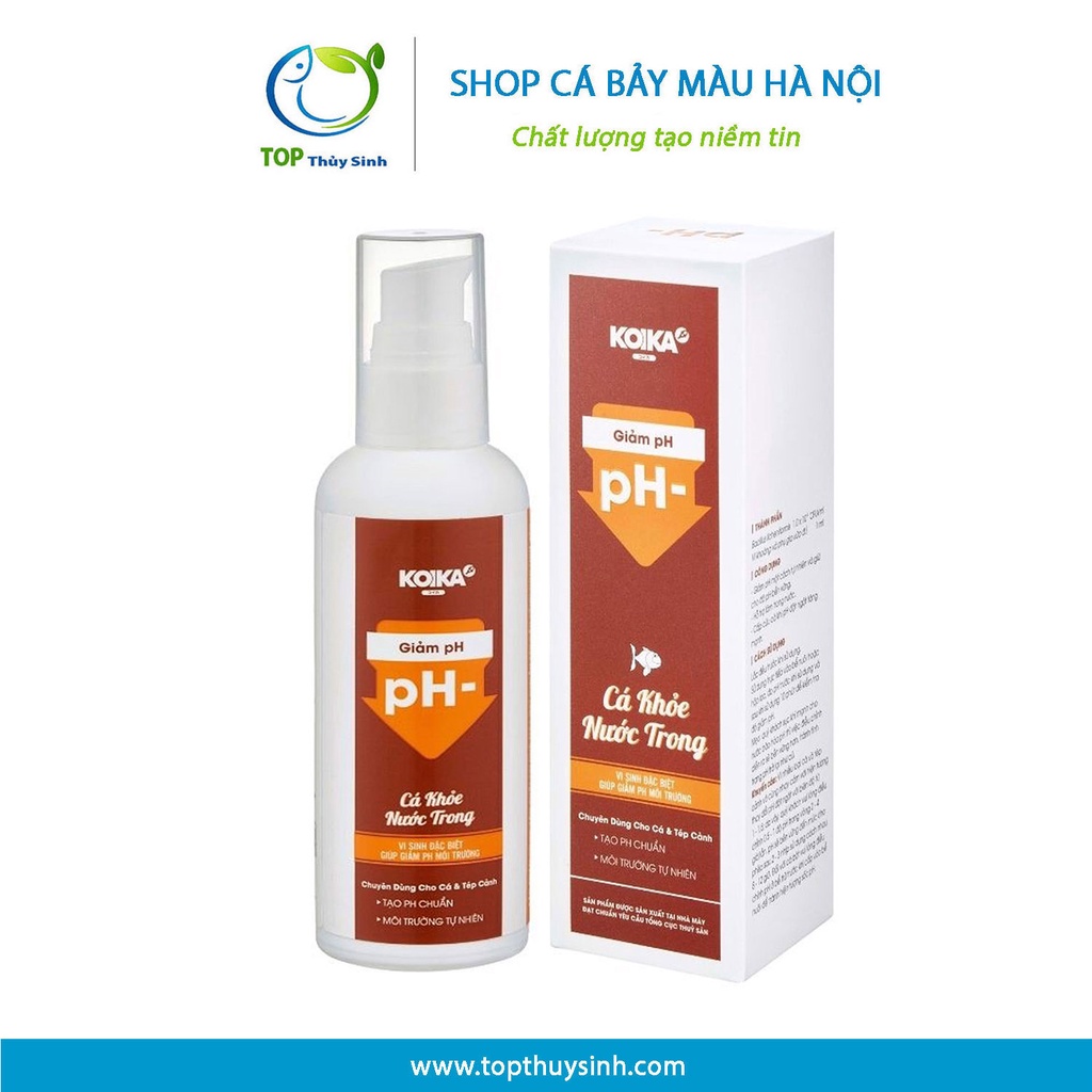 Combo vi sinh bể cá PSB, CLEAR, BAC+, PH+, PH- | KOIKA