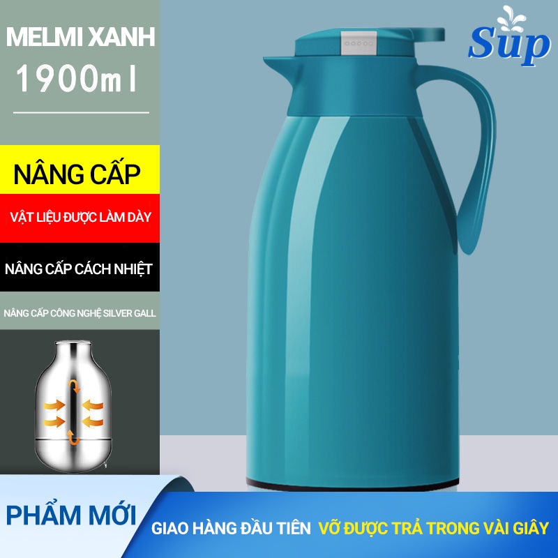 Bình Nước Giữ Nhiệt Dung Tích Lớn 1.9L Tiện Dụng Cho Gia Đình / Văn Phòng