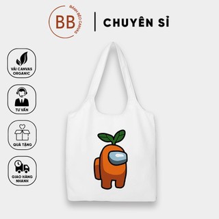 Túi tote bầu đeo vai vải canvas among us