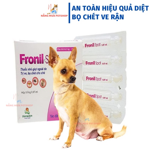Nhỏ gáy loại bỏ ve rận, bọ chét cho chó mèo Fronil