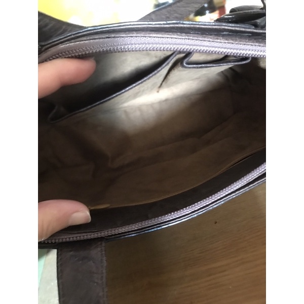 Túi da đà điểu nhật mới 25cm