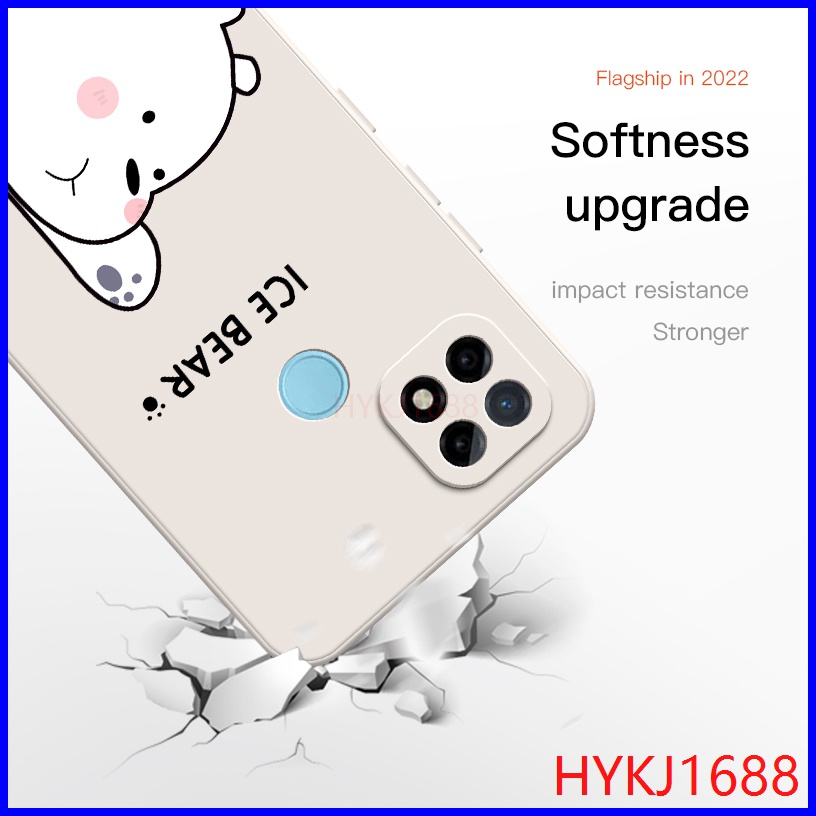 Ốp lưng Realme C21Y ốp lưng Realme C25Y Ốp Điện Thoại tpu Silicon Hình Gấu Và Mũ Cho Realme C21Y C25Y HBX