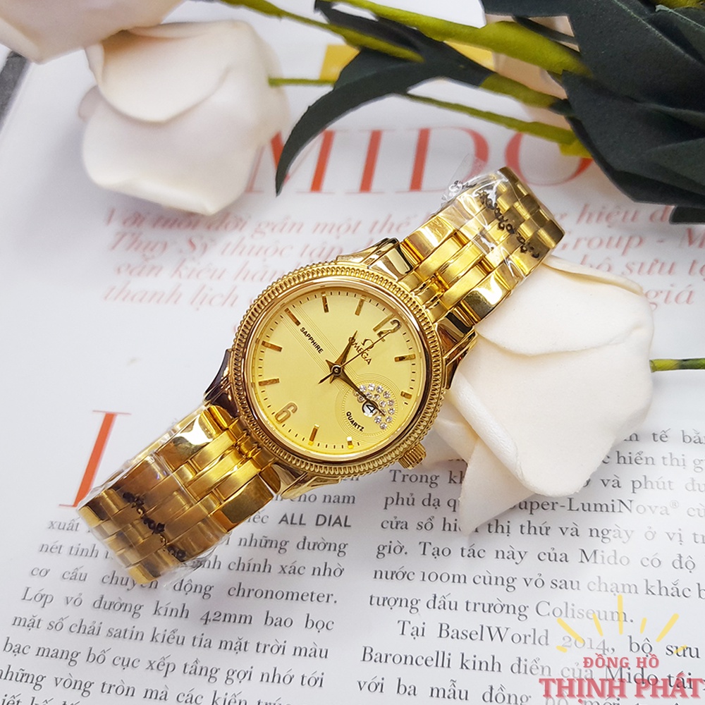 Đồng Hồ Nữ OMG Dây Thép Không Gỉ Kính Sapphire Chống Trầy Case 30mm
