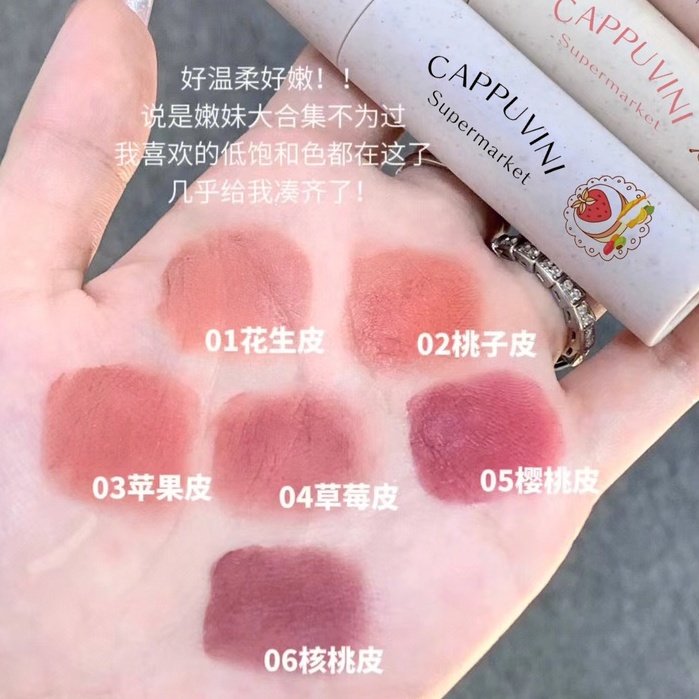 Son Môi CAPPUVINI Mềm Mịn Như Nhung Chống Nước Lâu Trôi Dưỡng ẩm