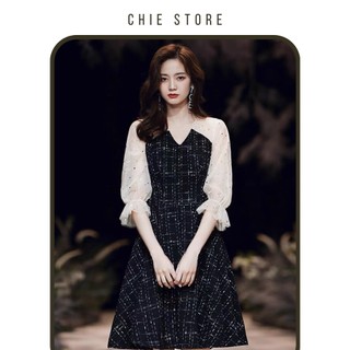 Đầm thiết kế Anlla dress dạ phối tay lưới sang chảnh dự tiệc CHIE