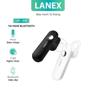 Tai nghe bluetooth lanex lep - w18 1 bên v5.0 có mic