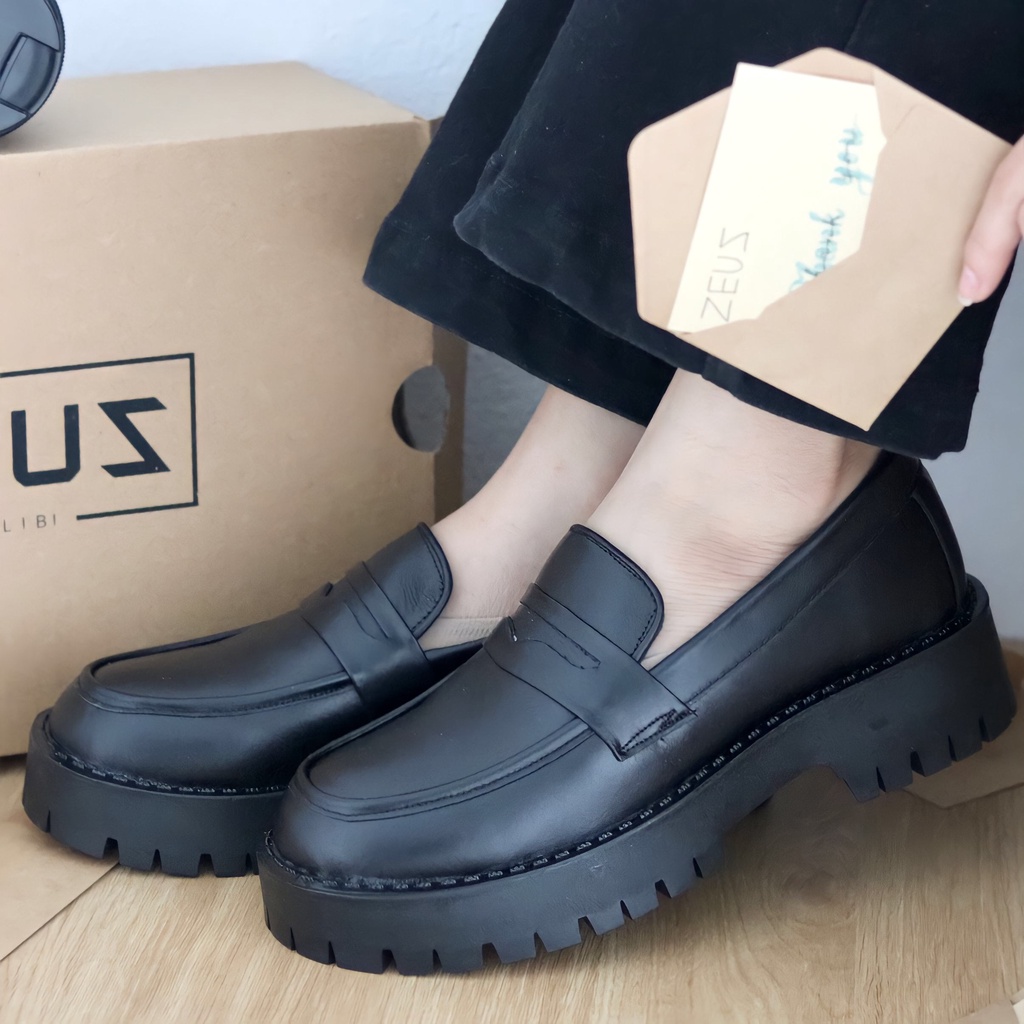 Giày Penny Loafer Nam Nữ Công Sở Form Dáng Classic, Da Bò Nguyên Tấm, Hỗ Trợ Tăng Chiều Cao