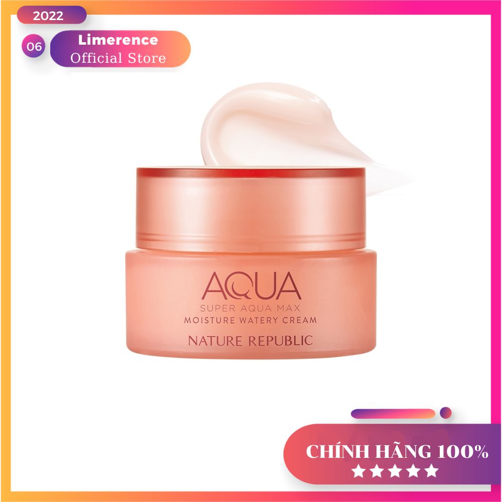 Kem dưỡng ẩm dành cho da khô Nature Republic Super Aqua Max Moisture Watery Cream