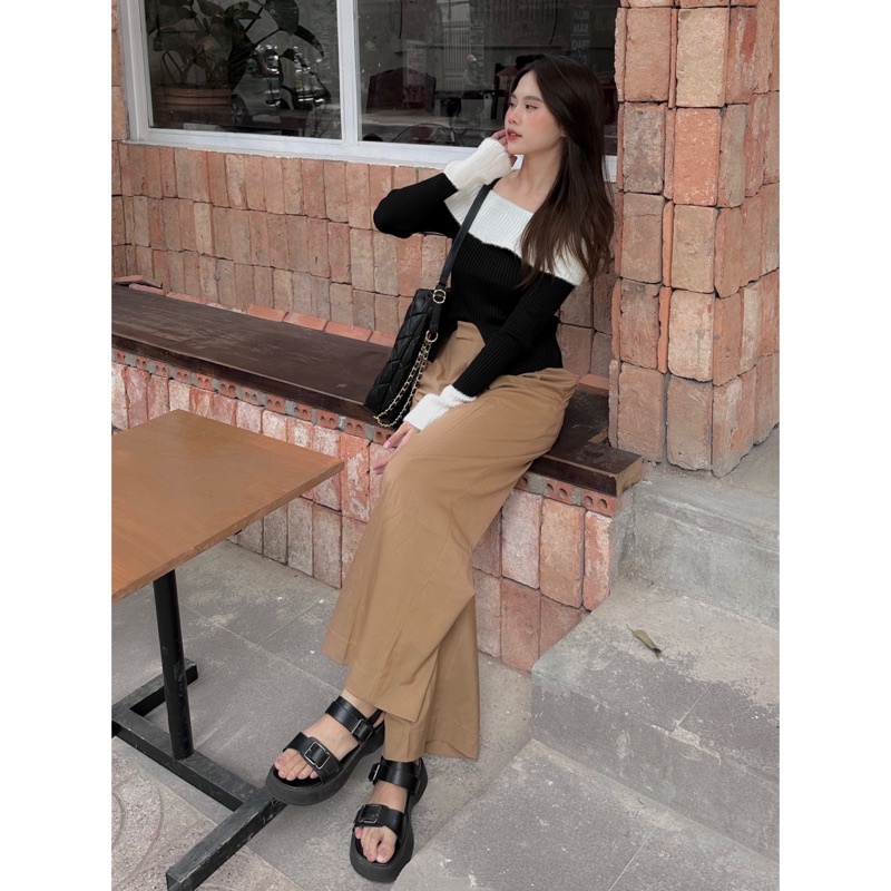 [RÁCH STORE] Quần culottes - 1598 - cài không nút - chiết li