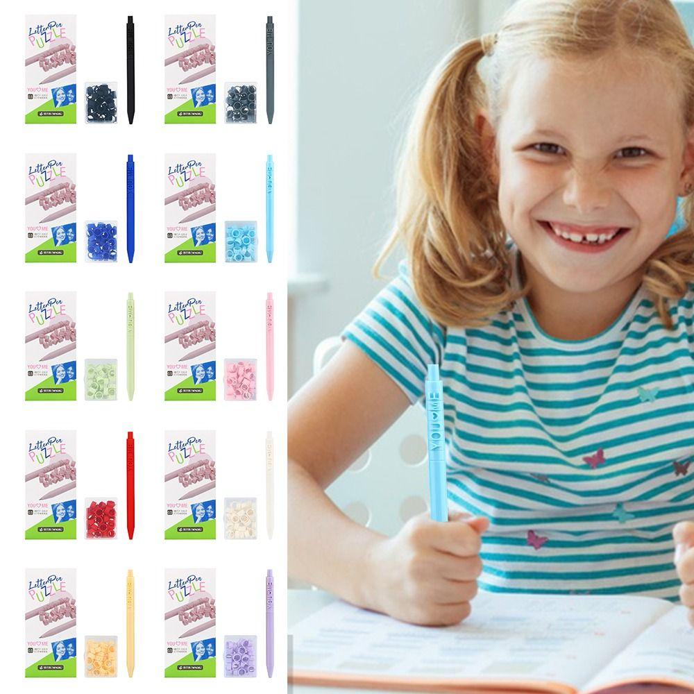 PISTA Bút Bi Mực Đen Ngòi 0.5mm Kèm 26 Chữ Cái / Số Tiện Dụng