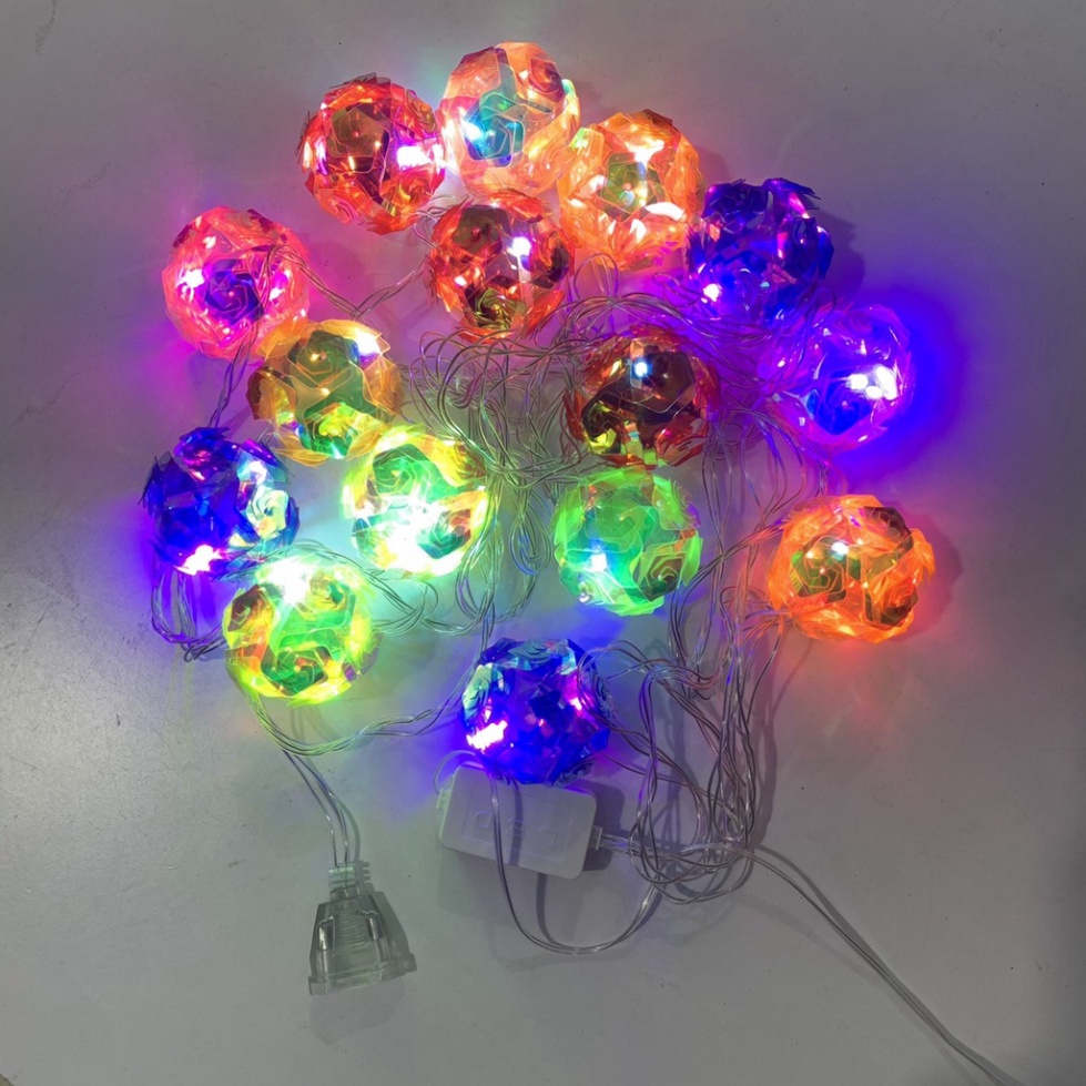 ĐÈN NHÁY TRANG TRÍ 5M 15 BÓNG 7 MẦU MỚI VỎ NHỰA 2022