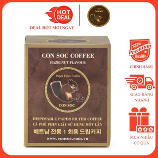 Cà Phê Con Sóc Phin Giấy Nâu 7G (Hộp 10 Gói) - Hàng siêu thị