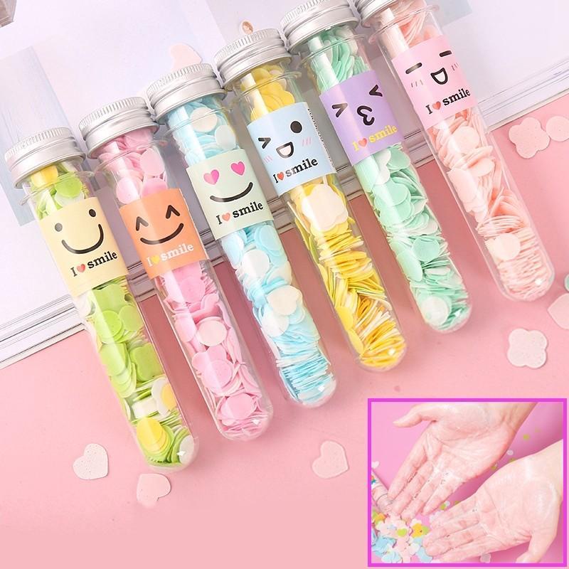 Xà Phòng Giấy Rửa Tay Hình Cánh Hoa Dùng 1 Lần Tiện Lợi