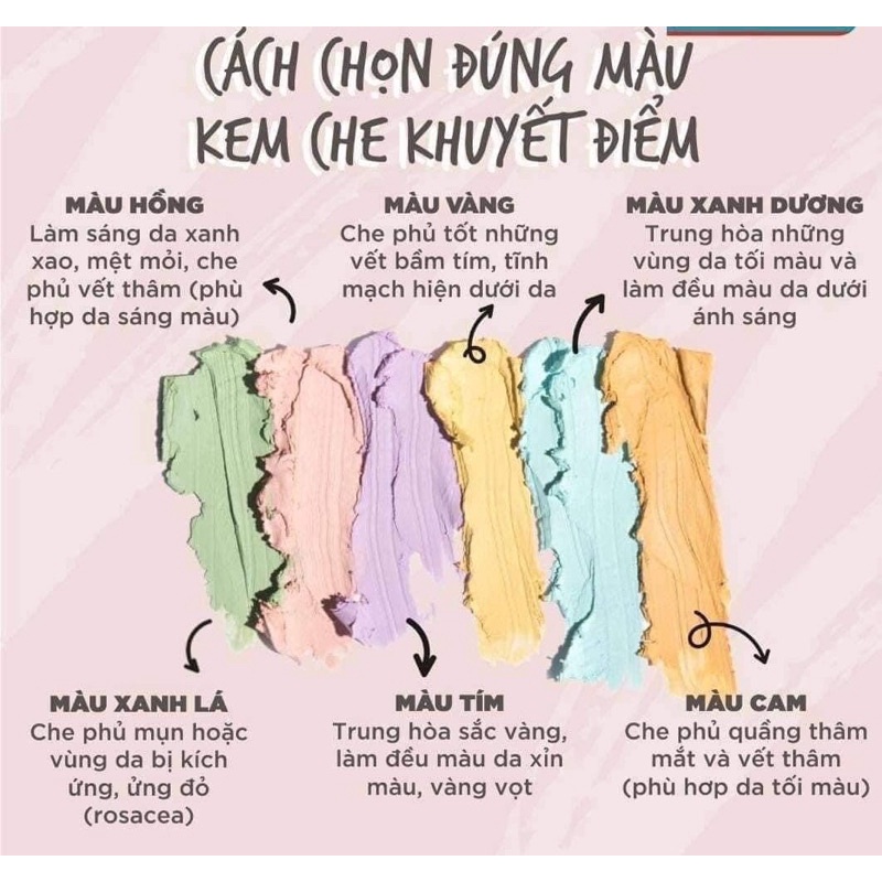 Che khuyết điểm triệt sắc MC Makeup Color Thái Lan 6 ô Dupe Kryolan che mọi khuyết điểm