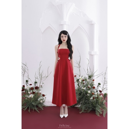 FLANE DRESS - Đầm dài khoét eo