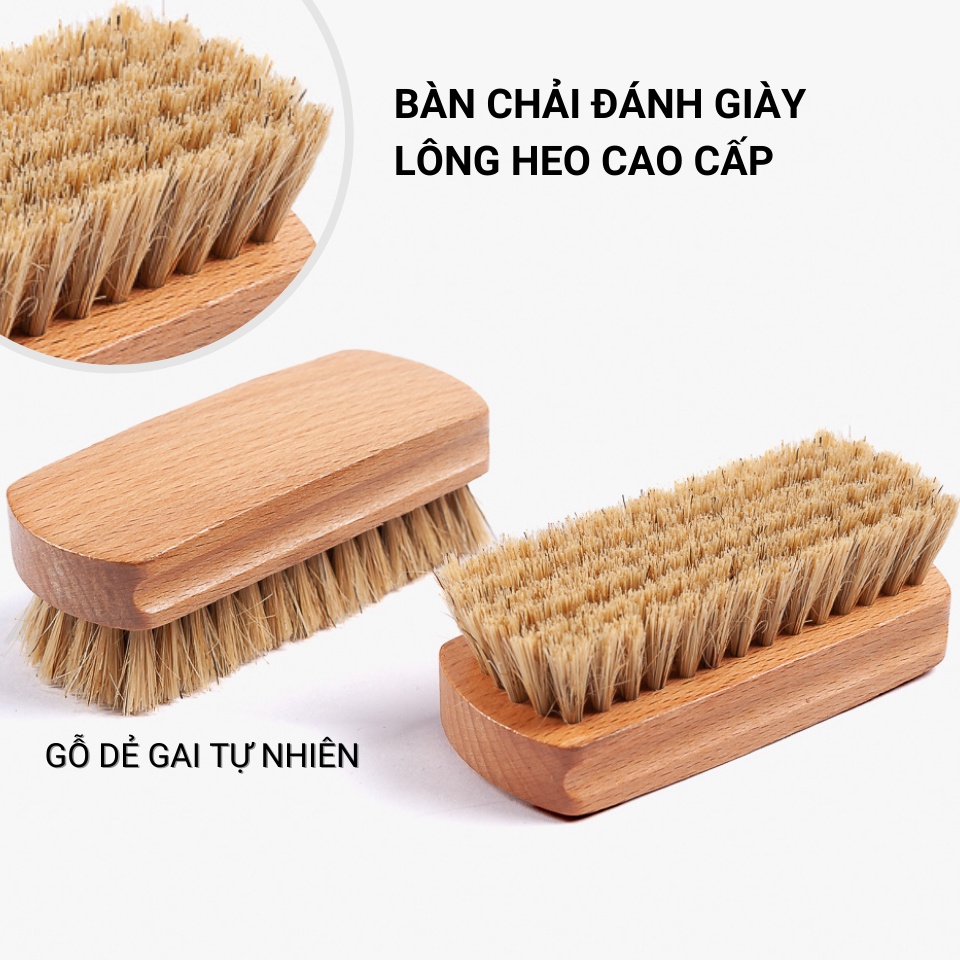 Bàn Chải Đánh Giày M2415 Chuyên Dùng Vệ Sinh Giày Sneaker, Da Lộn Với Chất Liệu Lông Ngựa, Lông Heo Mềm Cao Cấp