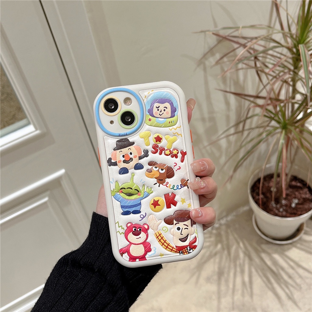 Ốp Điện Thoại Da Viền TPU Dẻo In Họa Tiết Hoạt Hình Dễ Thương Cho iphone 14 Pro Max 13 Pro Max 12 Pro Max