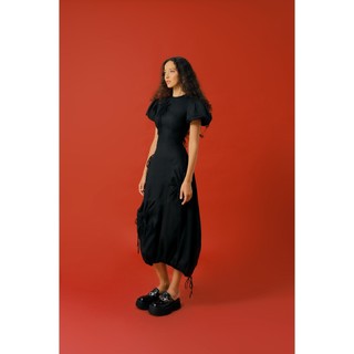 Đầm 3 BÔNG HOA ĐEN tay bí phồng NUS.STUDIO – BLACK FLOWERS DRESS