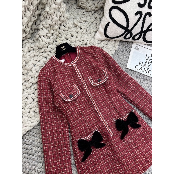 Váy Dạ Nơ Nhung Có Quần Trong