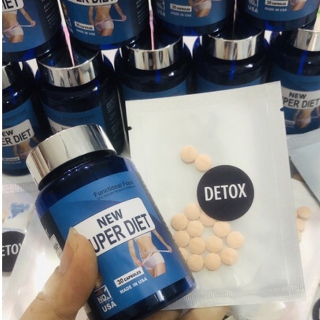 [không vỏ}Viên uống giảm cân new super diet của mỹ dành cho cơ địa khó giảm