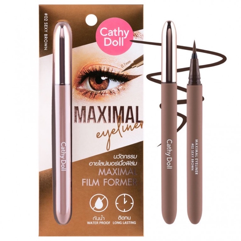 Bút Kẻ Mắt Nước Cathy Doll Maximal Eyeliner Đường Kẻ Mảnh Bền Màu Không Lem Nước 0.7g