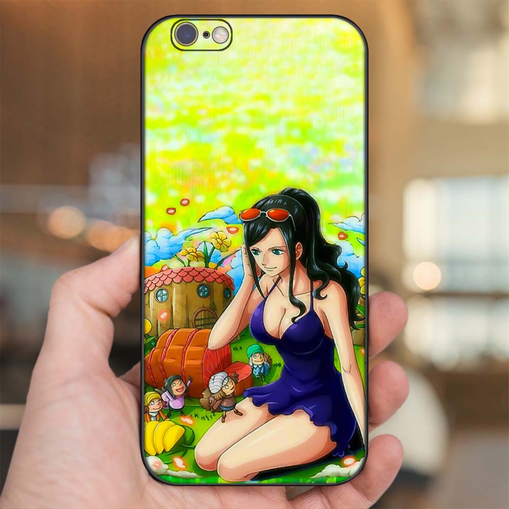 Ốp lưng iPhone 6, 6s dẻo đen cạnh vuông in hình Nico Robin One Piece Đảo Hải Tặc